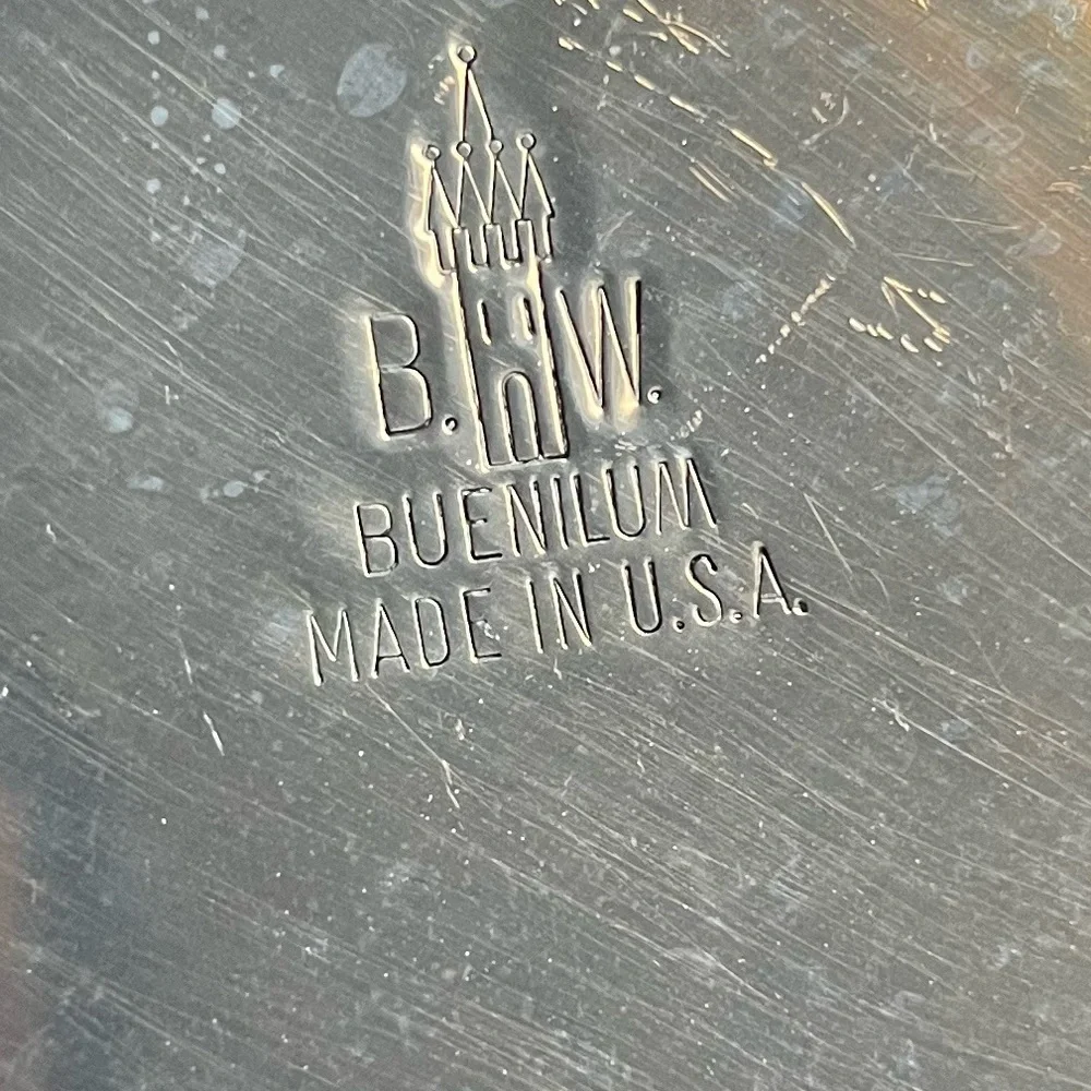 Vintage BW Buenilum Aluminum Serving Tray Dish